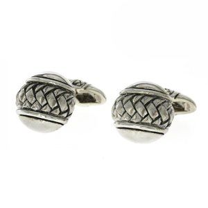 Authentic Scott Kay 925 Sterling Silver Basket weave Cufflinks